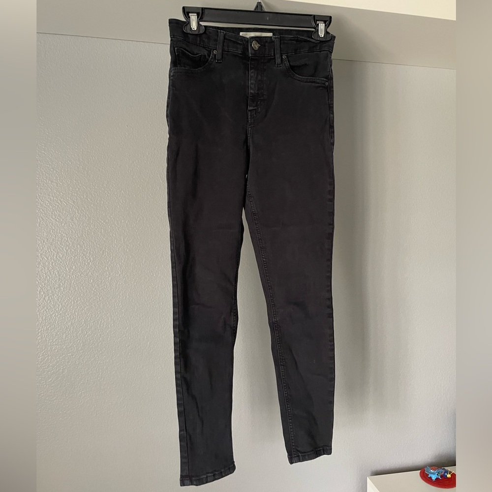 Topshop black Jamie jeans, waist 28 and length 30